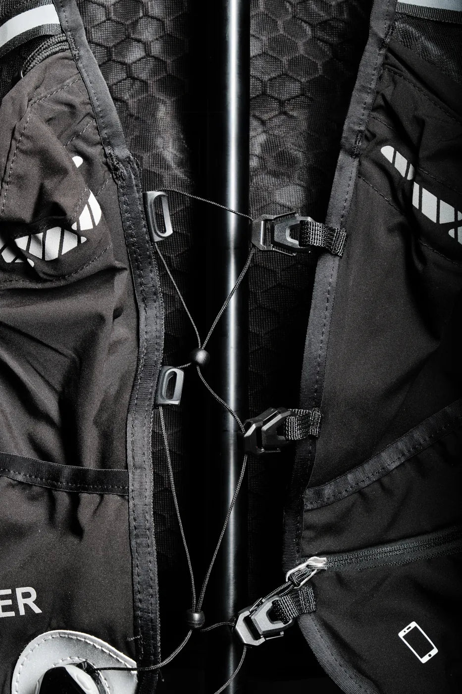 Storage and pole straps detail